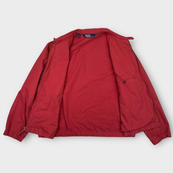VINTAGE Polo Ralph Lauren Jacket Mens Extra Large Red Bomber Full Zip Canvas - Picture 7 of 16